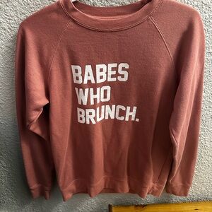 Brunette The Label Pink Babes Who Brunch Crew Nexk